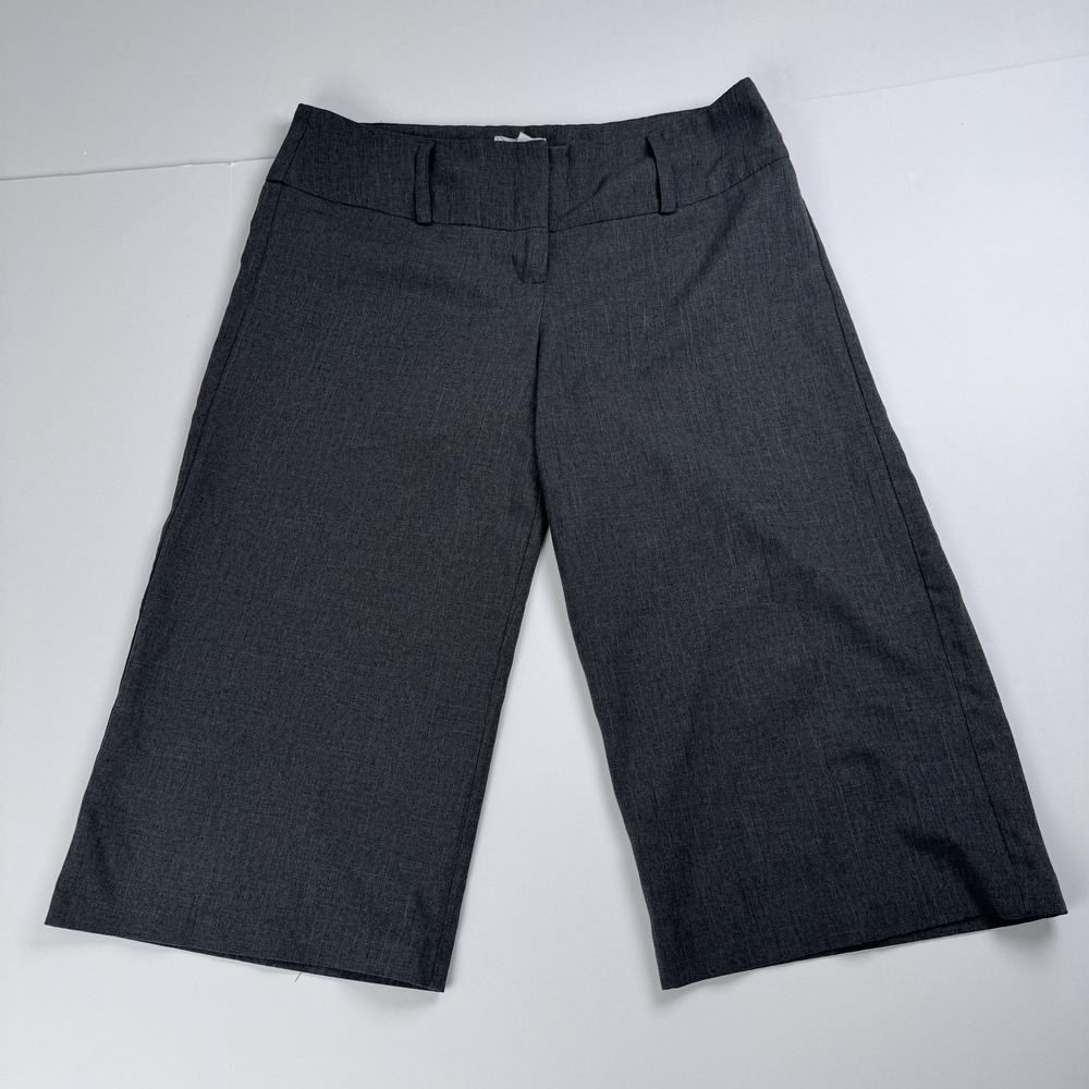 Speechless Pants Womens 18 Gray Cropped Wide Leg Dressy Career Office Culottes